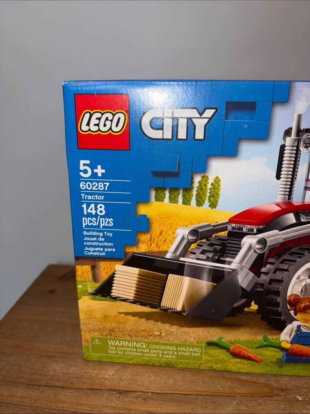 NIB Lego City Red Tractor Playset with Black Tires and Yellow Light 148 pcs
